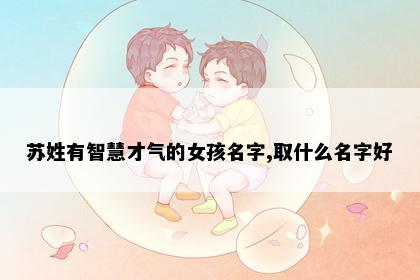 苏姓有智慧才气的女孩名字,取什么名字好